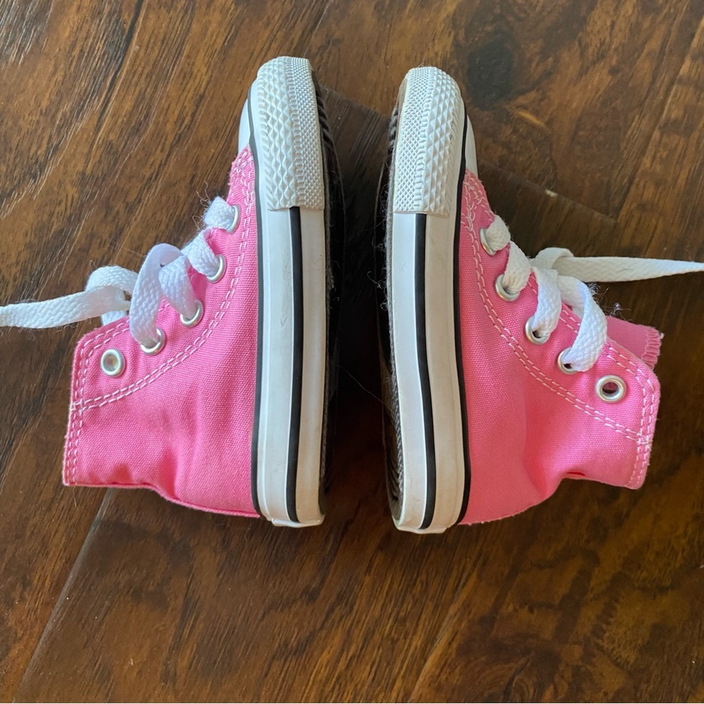 Converse Chuck Taylor All Star Toddler Children’s Kids Shoes in Pink White US 4 - Picture 4 of 8